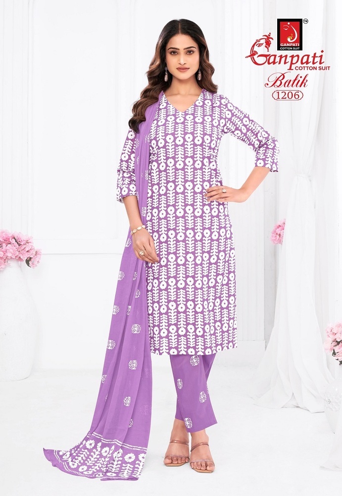 Ganpati Batik Pant Vol-12 Dress Material