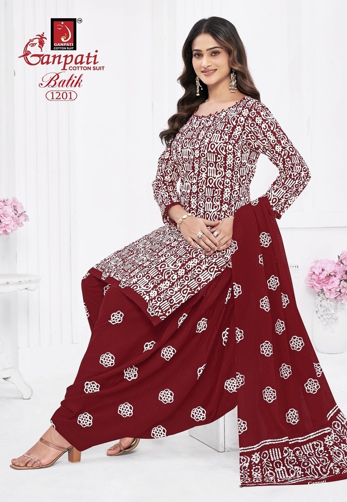 Ganpati Batik Patiyala Vol-12 Dress Material