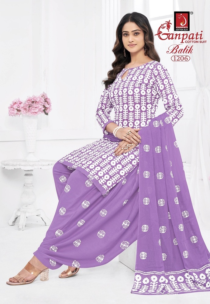 Ganpati Batik Patiyala Vol-12 Dress Material