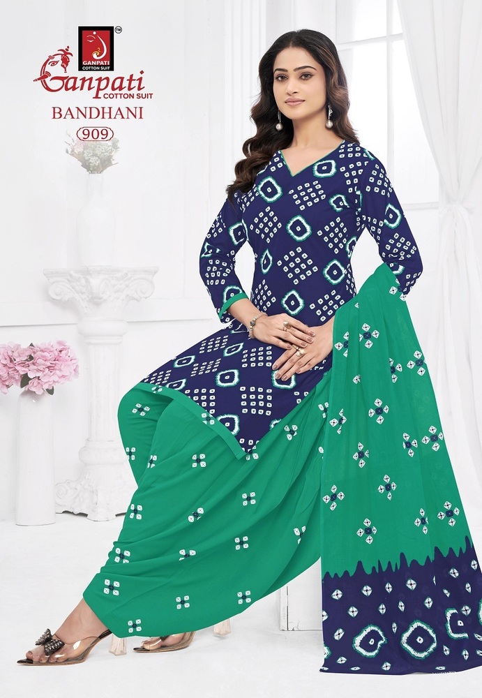 Ganpati Bandhani Vol-9 Dress Material