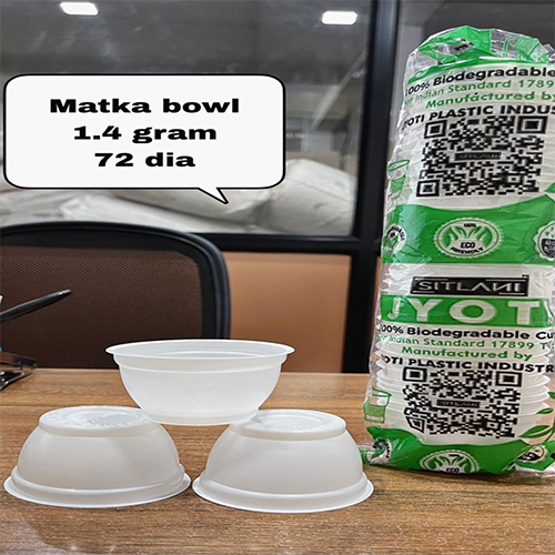 1.4 Gm 72 Dia Matka Biodegradable Cups - Color: Different Available