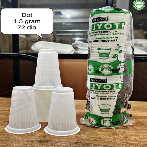 1.5 Gm 72 Dia Dot Biodegradable Cups - Color: Different Available