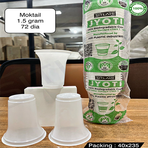 1.5 Gm 72 Dia Moktail Biodegradable Cups - Color: Different Available
