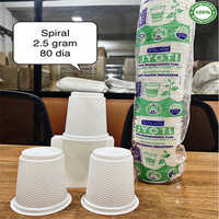 2.5 Gm 80 Dia Spiral Biodegradable Cups - Color: Different Available
