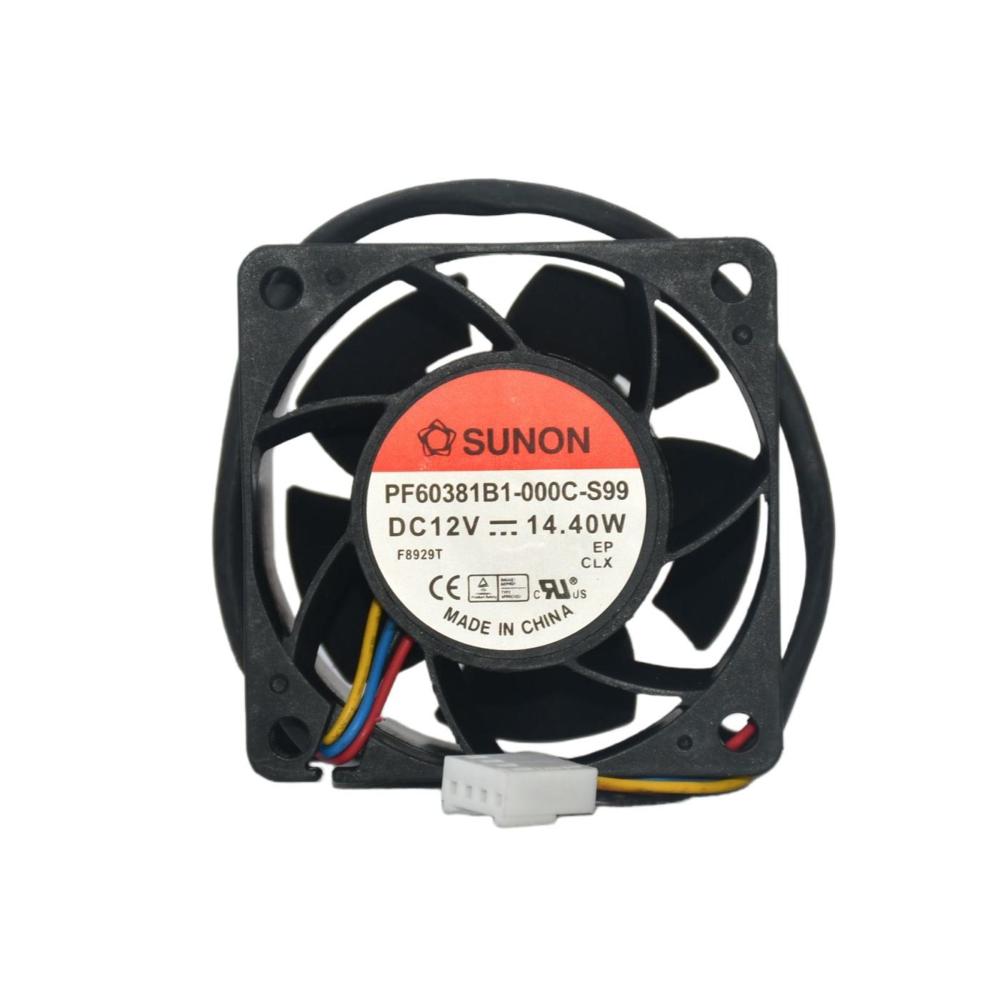 SUNON PF60381B1-000C-S99 12V DC 14.40W Industrial Inverter Fan Ball Bearing Axial Flow Powered Fan 