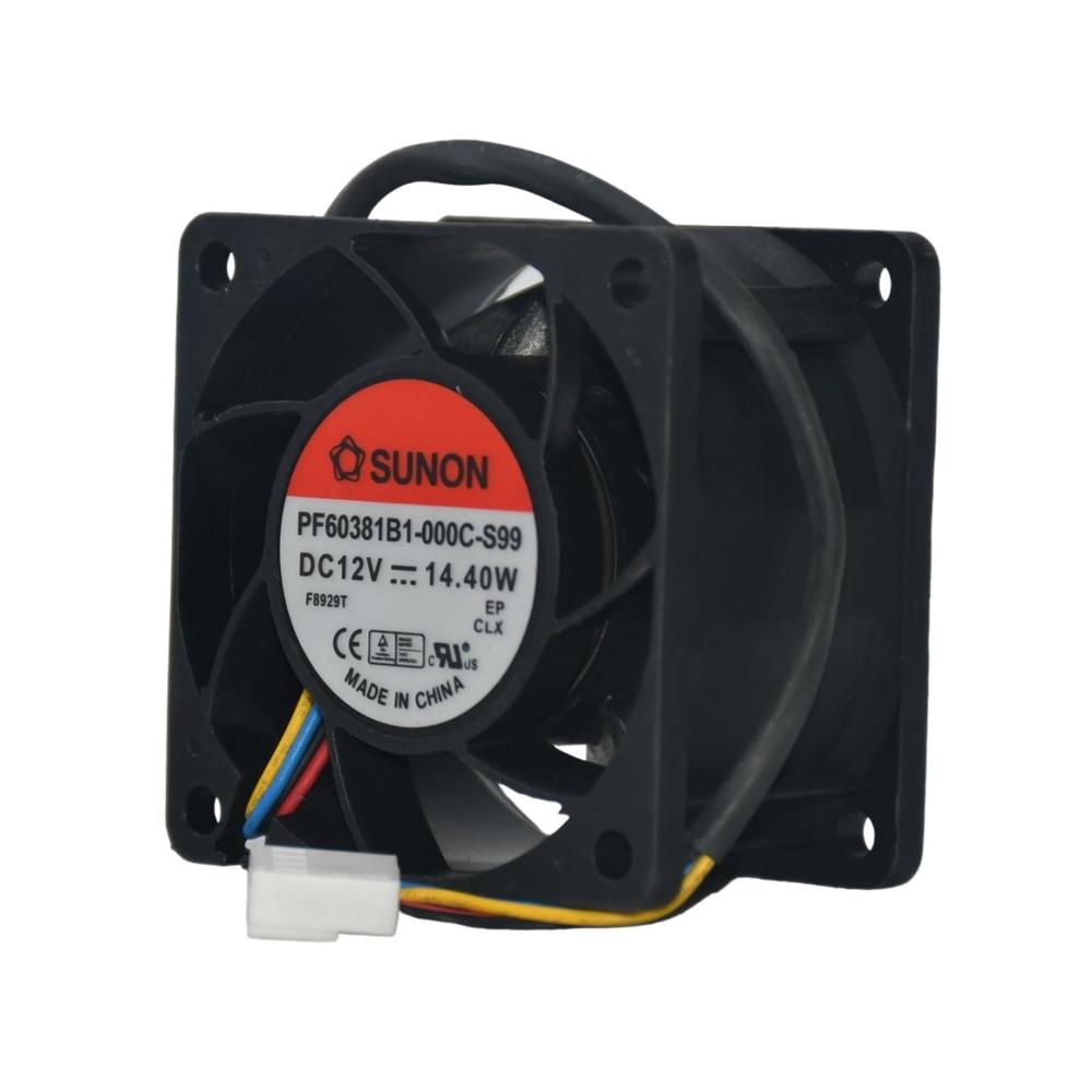 SUNON PF60381B1-000C-S99 12V DC 14.40W Industrial Inverter Fan Ball Bearing Axial Flow Powered Fan 