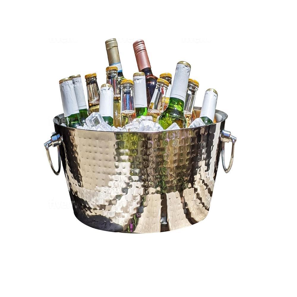 Antique Copper Ice Bucket Metal Rustic Champagne Buckets