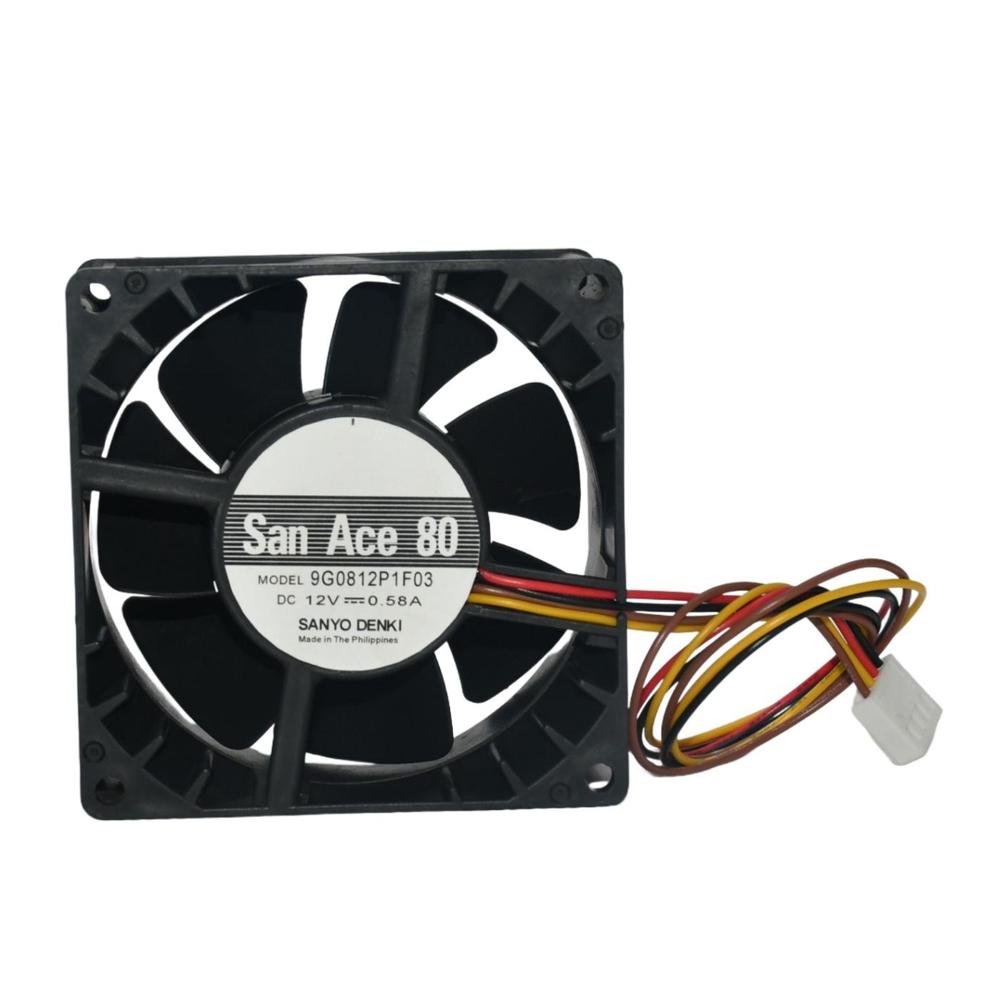 SANACE 9G0812P1F03 12V DC 0.58A 8025mm Industrial Inverter Fan Model with Ball Bearing Cooling Fan