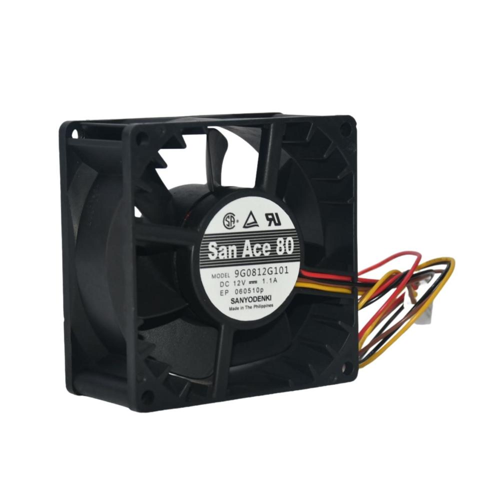 SANACE 9G0812G101 12V DC 1.1A Ball Bearing Exhaust Fan 3000rpm Plastic Blades Cooling Fan