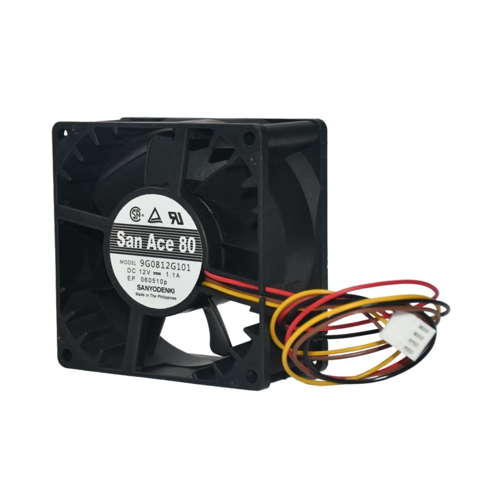 SANACE 9G0812G101 12V DC 1.1A Ball Bearing Exhaust Fan 3000rpm Plastic Blades Cooling Fan