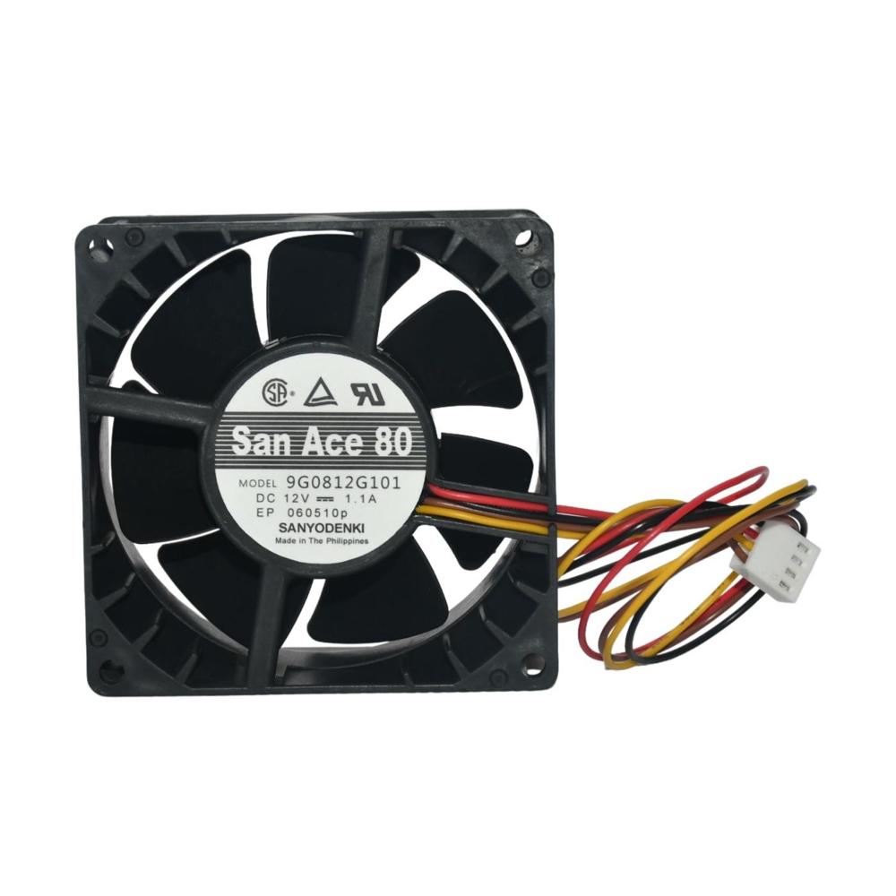 SANACE 9G0812G101 12V DC 1.1A Ball Bearing Exhaust Fan 3000rpm Plastic Blades Cooling Fan