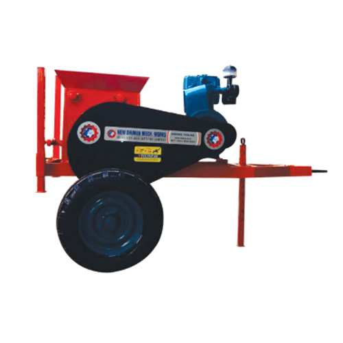 Brick Crusher Machine With Motor And Engine - Color: Red