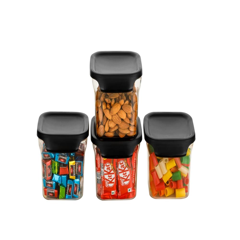 Kitchen Lid Lock Airtight Cereal Container 2 Pcs Set 700 Ml - Color: Multicolor