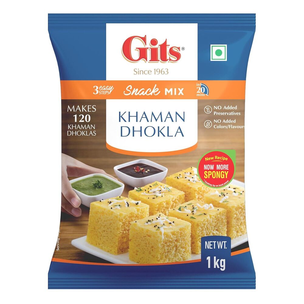 Gits Instant Khaman Dhokla Snack Mix - Additives: Not Added