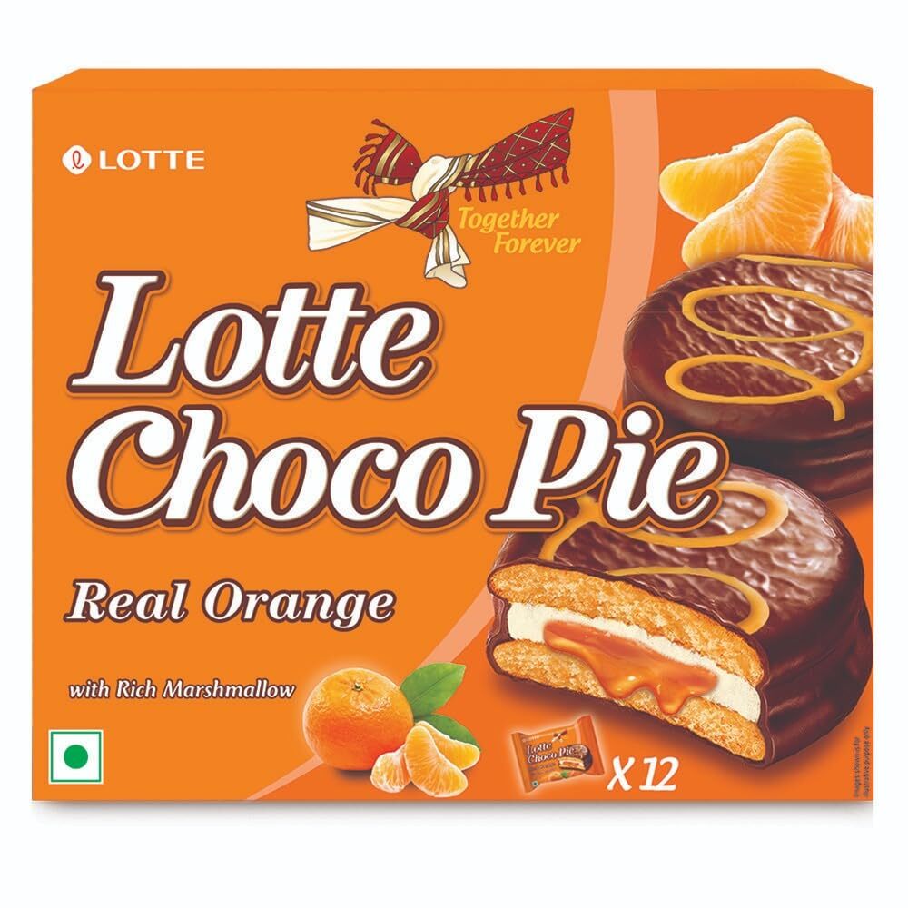 Lotte Choco Pie - Orange Pie - Feature: Low-Fat