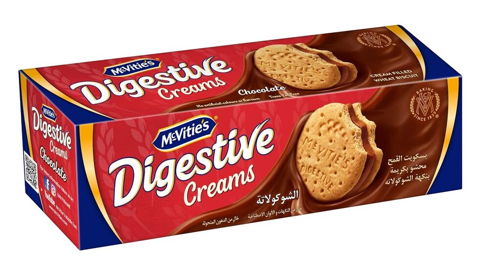 Mcvities Digestive Creams Chocolate Biscuits - Feature: Low-Fat