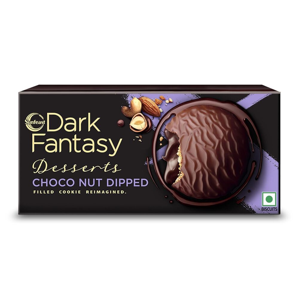 Sunfeast Dark Fantasy Choco Nut Dipped Cookie - Feature: Sugar-Free