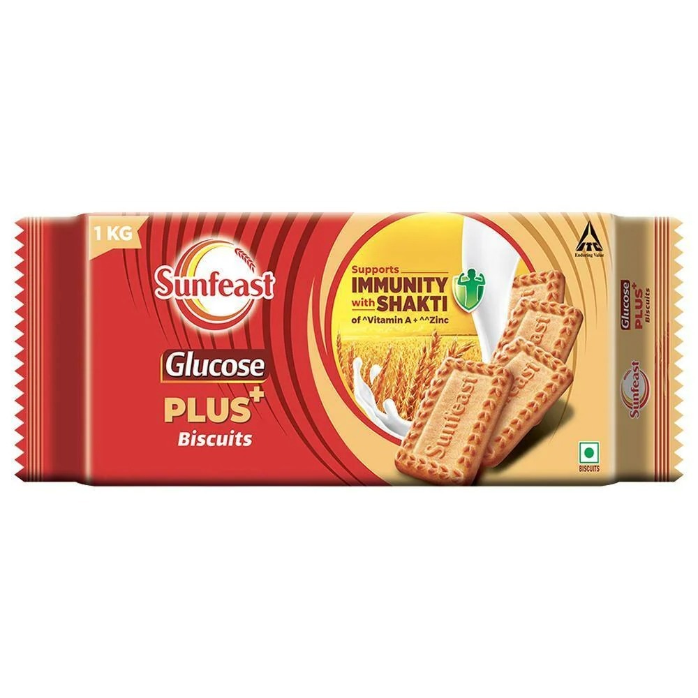 Sunfeast Glucose Plus Biscuits - Feature: Sugar-free