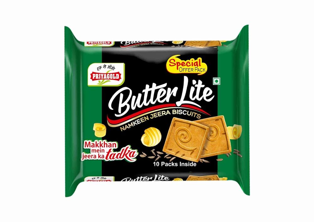 Priyagold Butter Lite Namkeen Jeera Biscuits - Feature: Glucose