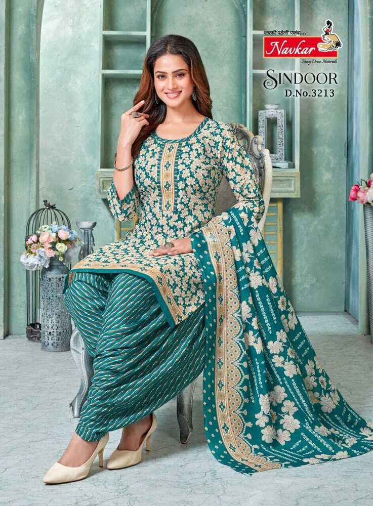 3213 Printed Readymade Patiyala Suit Set - Color: Different Available