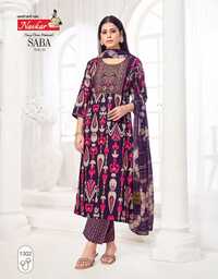 1302 Artisan Work Salwar Set - Color: Different Available