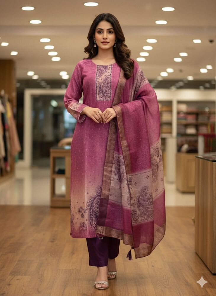 Royal Karigar Work Suit Set - Color: Different Available