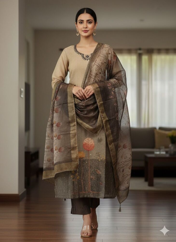 Thread Embellished Suit Set - Color: Different Available