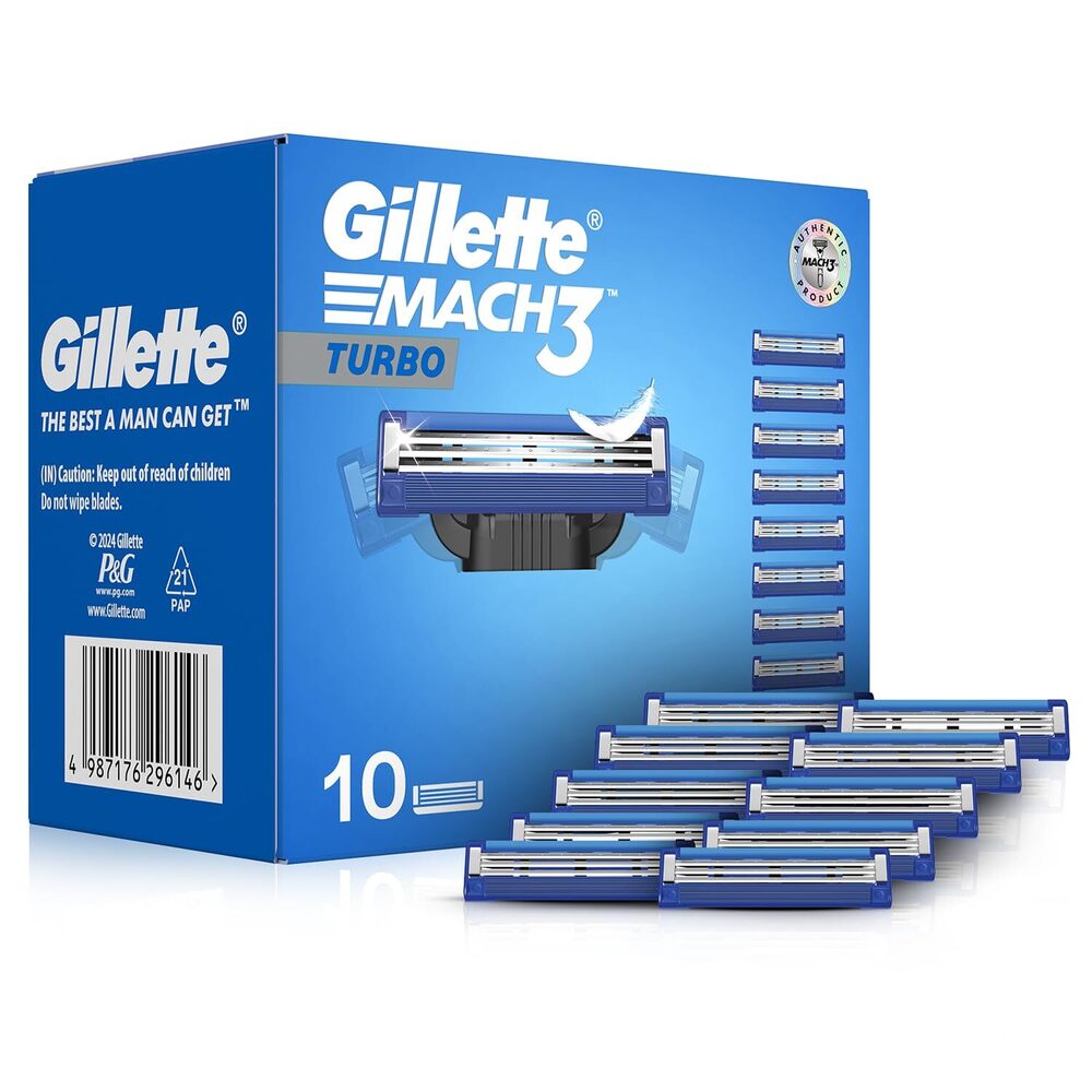 Gillette Mach 3 Turbo-10 Blades - Blade Material: Steel