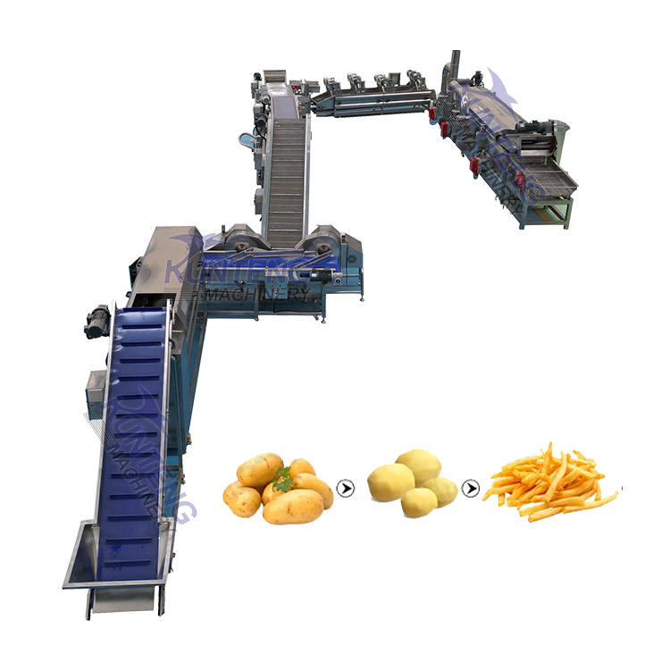 Fried Food Production Line Fully Automatic Potato Chips Making Machine Fried Chicken Production Line Puffed Food Frying Equipment - Capacity: 1-10 Ton