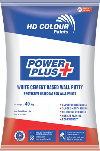 Power Plus White Cement Based Wall Putty - Grade: Premium Grade