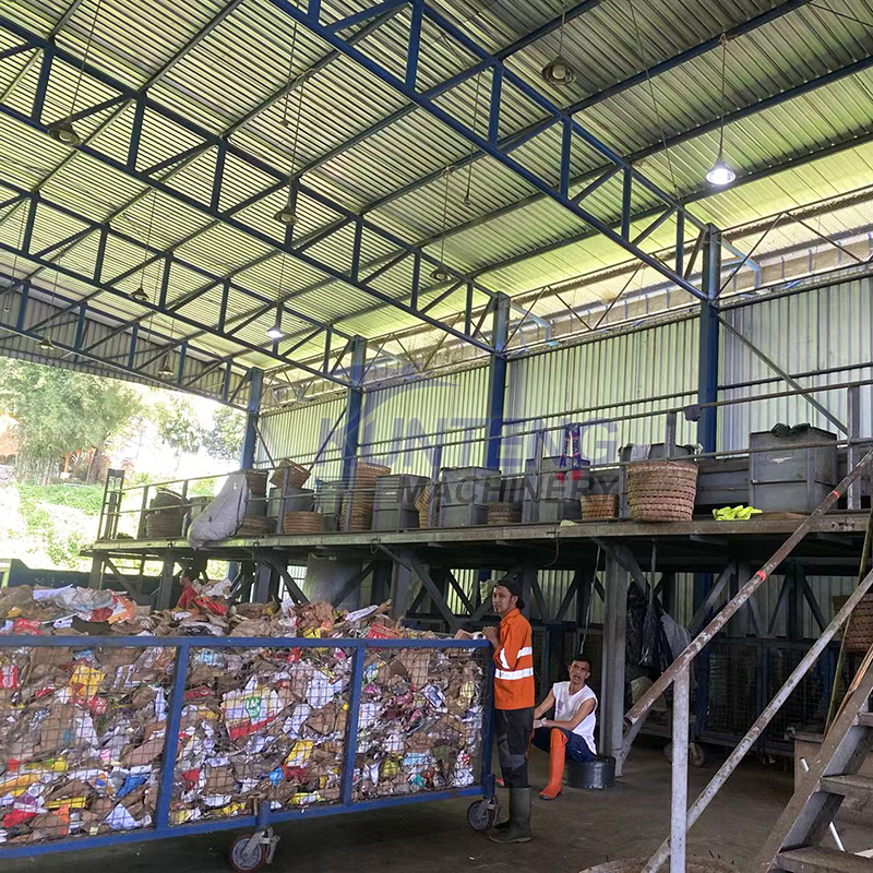 Household waste processing sorting equipment urban solid waste classification processing machinery drum screening garbage equipment