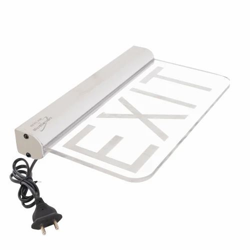 Durable Emergency Exit Signage - Color: White