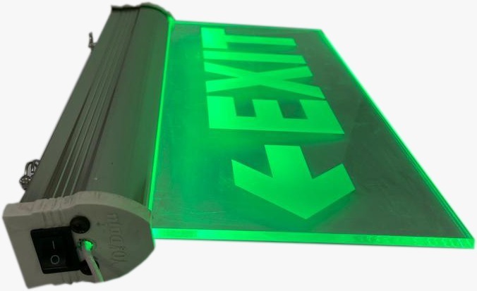 Durable Emergency Exit Signage - Color: White