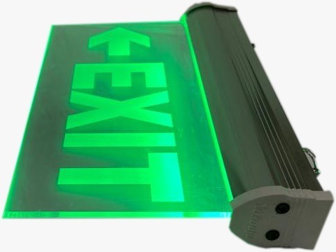 Durable Emergency Exit Signage - Color: White