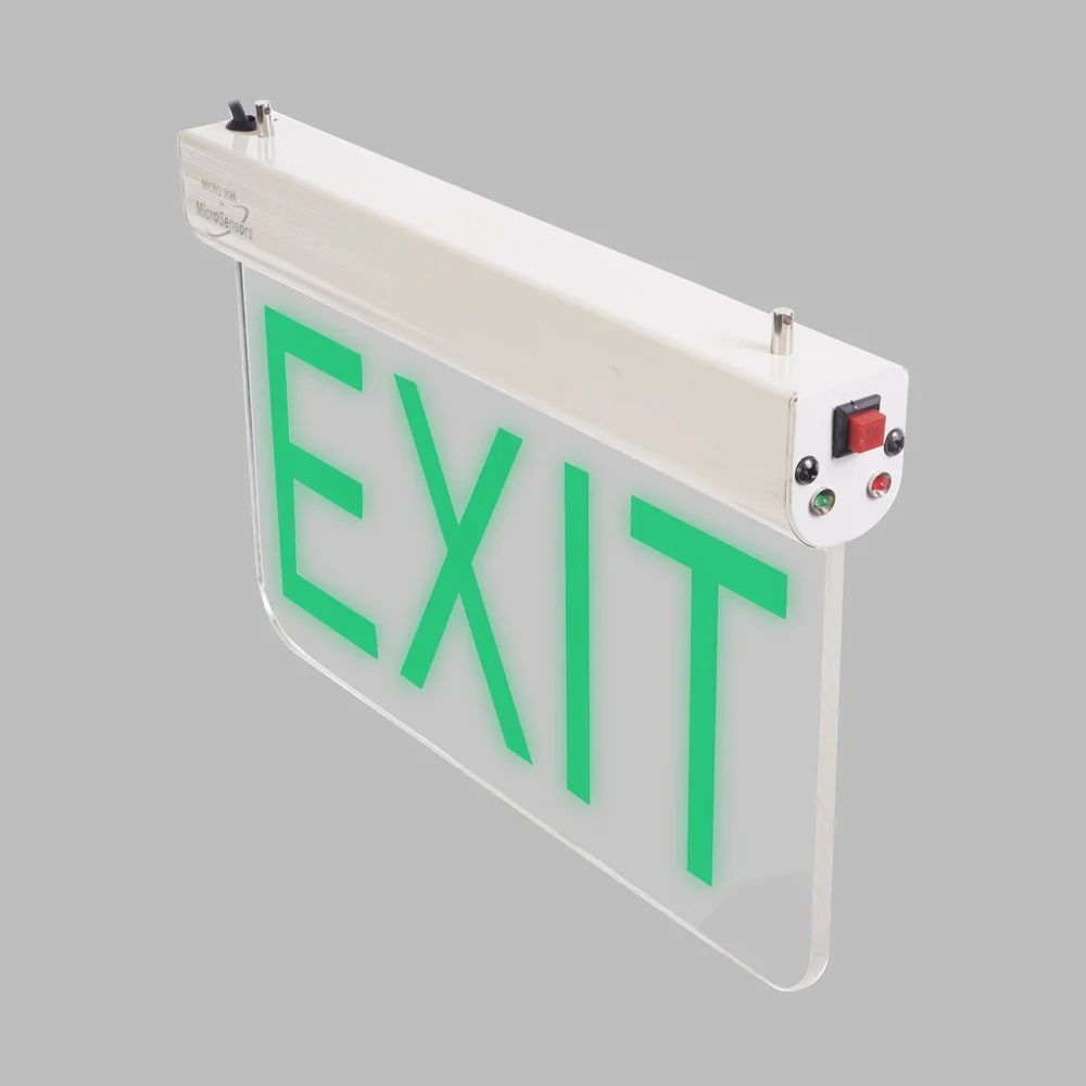 Durable Emergency Exit Signage - Color: White