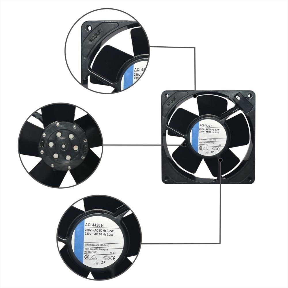 EBM PAPST ACi4420H 230V 3.2W Ball Bearing Industrial Inverter with Plastic Blade Electric Cooling Fan