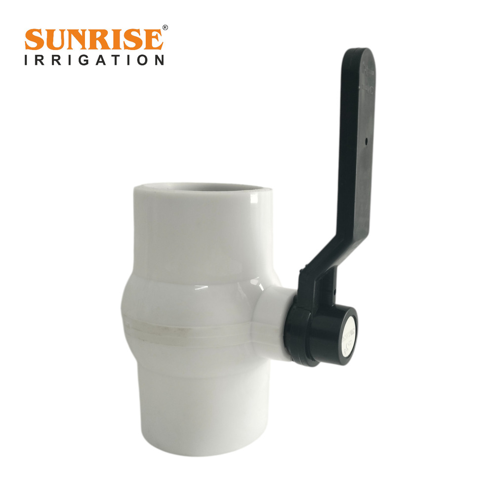 White Pvc Ball Valve - Finish: Rust Proof