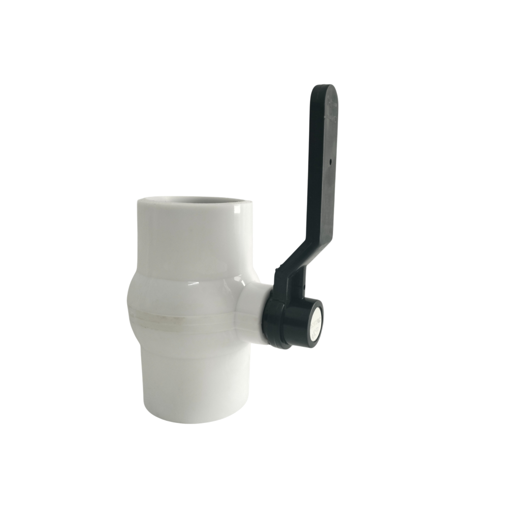 White Pvc Ball Valve - Finish: Rust Proof