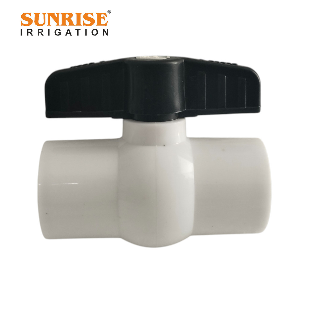 White Pp Ball Valve - Finish: Polished