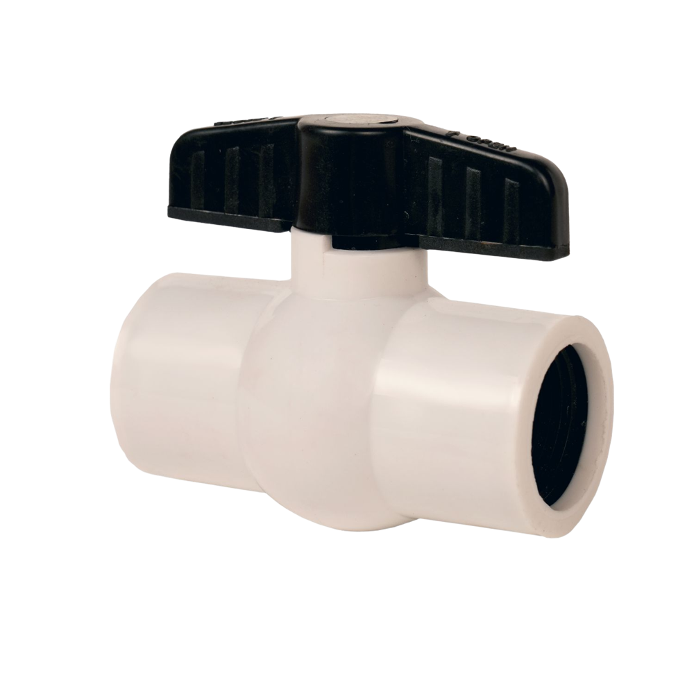 White Pp Ball Valve Short Handle