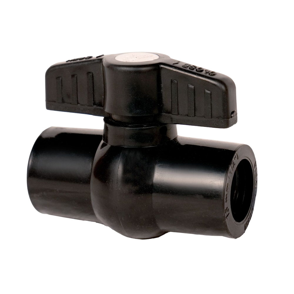 Black Short Handle Ball Valve