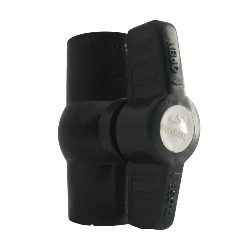 Pvc Black Ball Valve  Short Handle - Application: Water