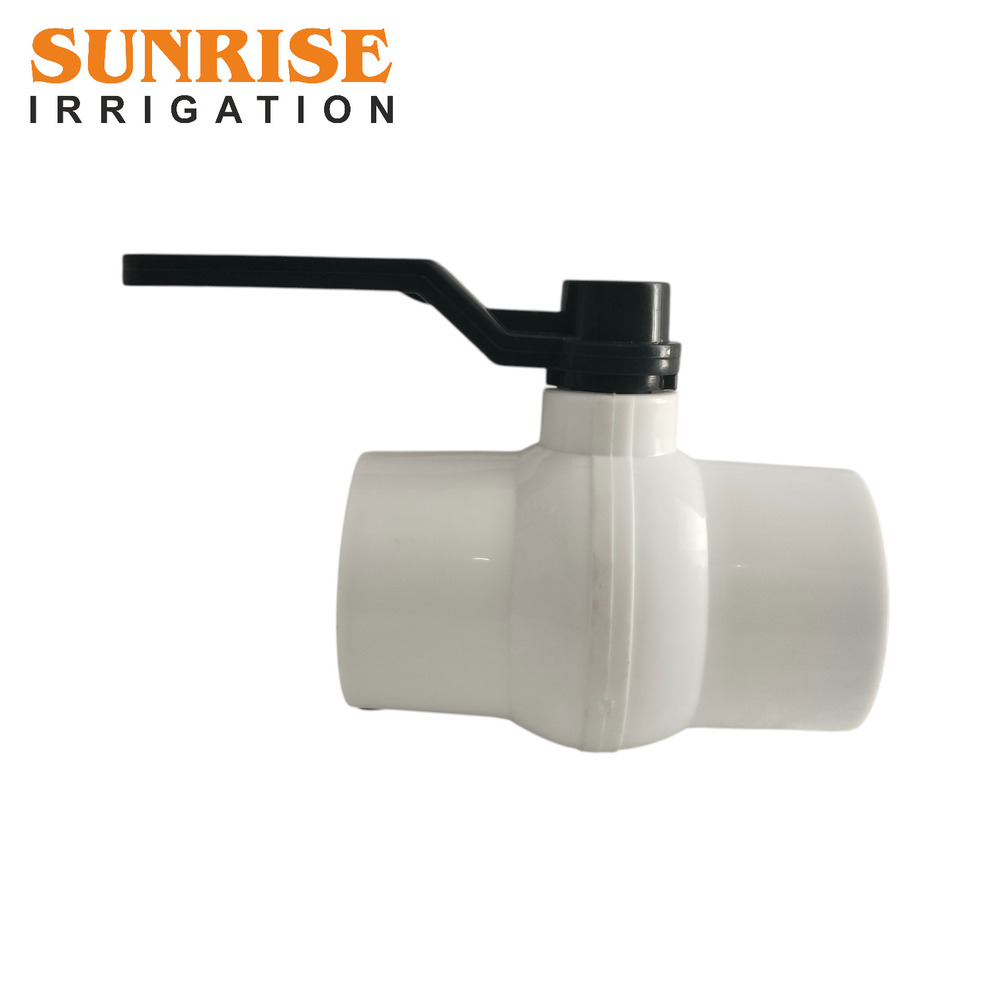 Pp White Long Handle Ball Valve - Finish: Polished
