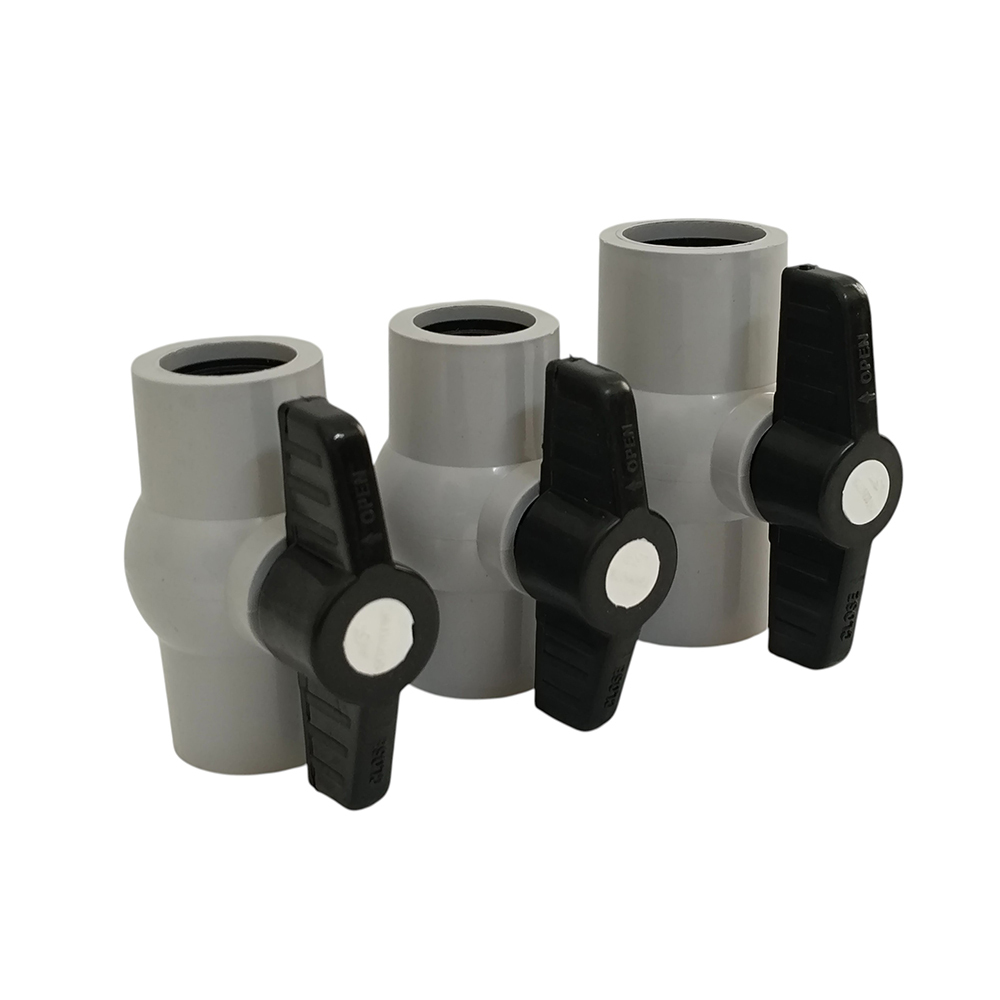 Pvc Gray Ball Valve - Color: Grey