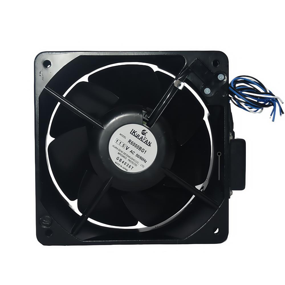 IKURA R6000BG1 115V 50/60HZ 16055 All Metal with Aluminum Blade Motor Electric Powered Cooling Fan