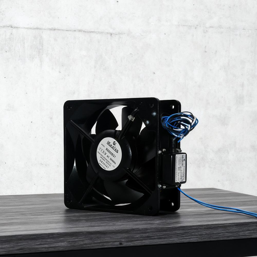 IKURA R6000BG1 115V 50/60HZ 16055 All Metal with Aluminum Blade Motor Electric Powered Cooling Fan