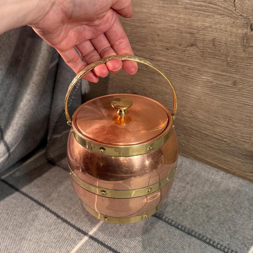 Metal Copper Bucket Shinny Polished For Bar Coffee Restro