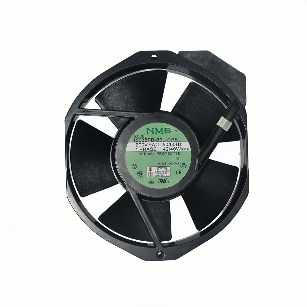 NMB 15038PB-B0L-GPS 200V AC 42/40W 50/60HZ 12038mm Ball Bearing Electric Plastic Blade DC Cooling Fan