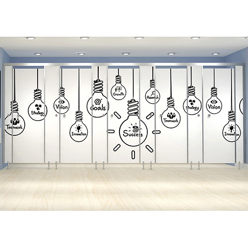 Wall Laminated Gx-009 Toilet Partition - Color: White