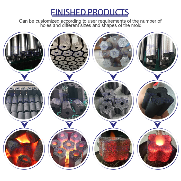 Coal briquetting machinery automatic hydraulic forming machine charcoal powder briquetting machine barbecue charcoal briquetting machine